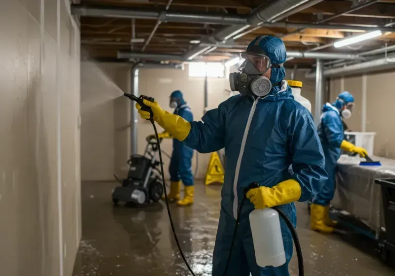 Basement Sanitization and Antimicrobial Treatment process in Baker County, GA