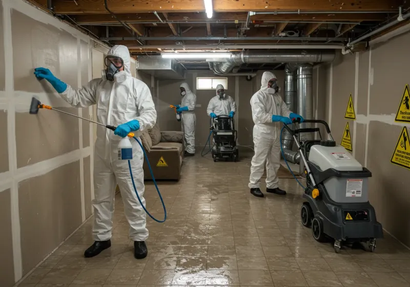 Basement Moisture Removal and Structural Drying process in Baker County, GA